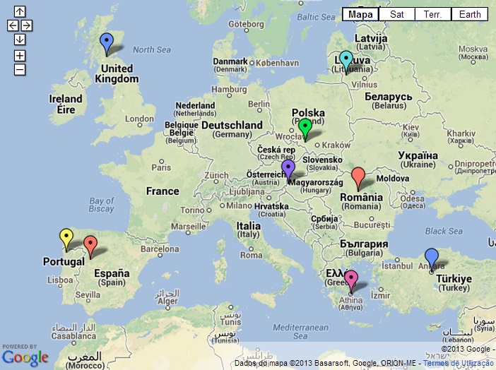 Scotland, Portugal, Spain, Hungary, Greece, Poland, Lithuania, Romania and Turkey